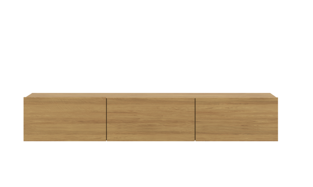Nowoczesna Szafka RTV Wisząca Hikora, Minimalistyczny Design - 3 Drzwi 2 szafka rtv wisząca hikora 180 cm front