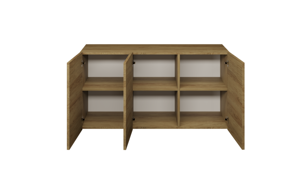 komoda wisząca hikora 160 cm wnętrze

