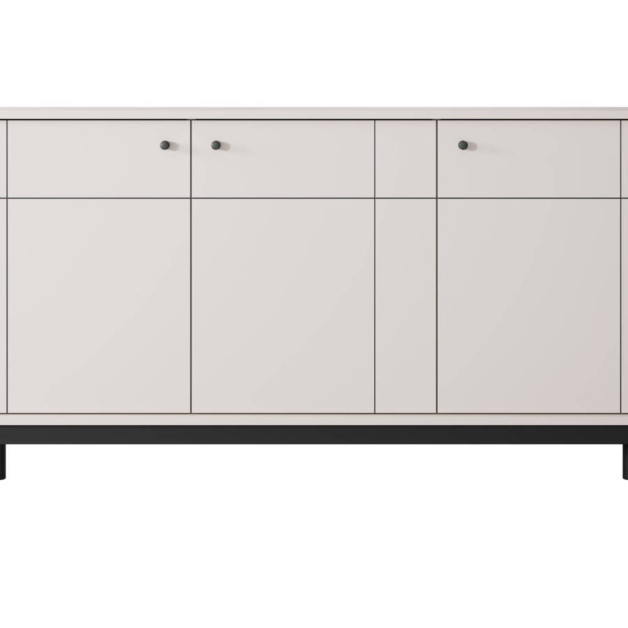 Komoda kaszmir 153,5 cm z czarnymi nóżkami - nowoczesny design