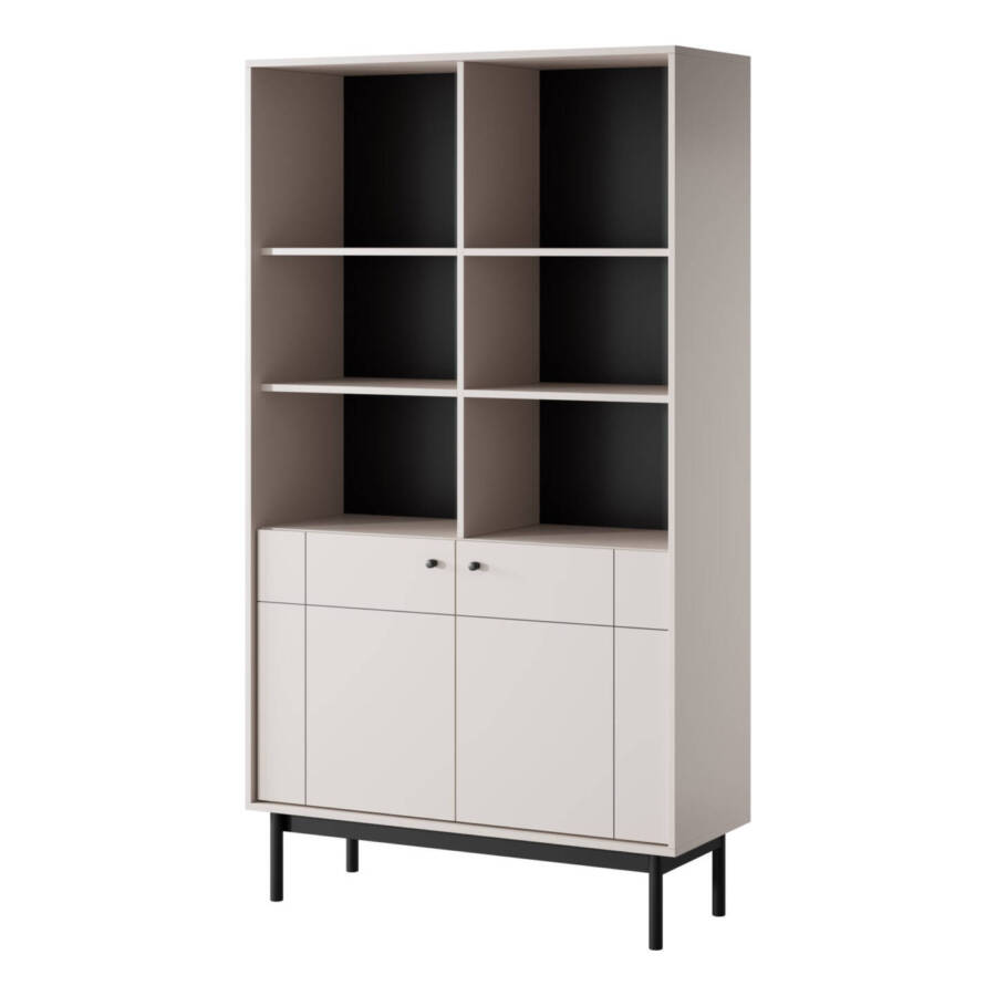 Komoda kaszmir 184,6 cm, nóżki czarne, elegancka szafka