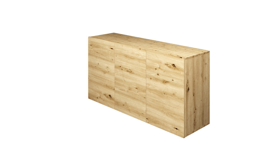 Nowoczesna Komoda Wisząca Dąb Artisan, Minimalistyczny Design - 3 Drzwi 1