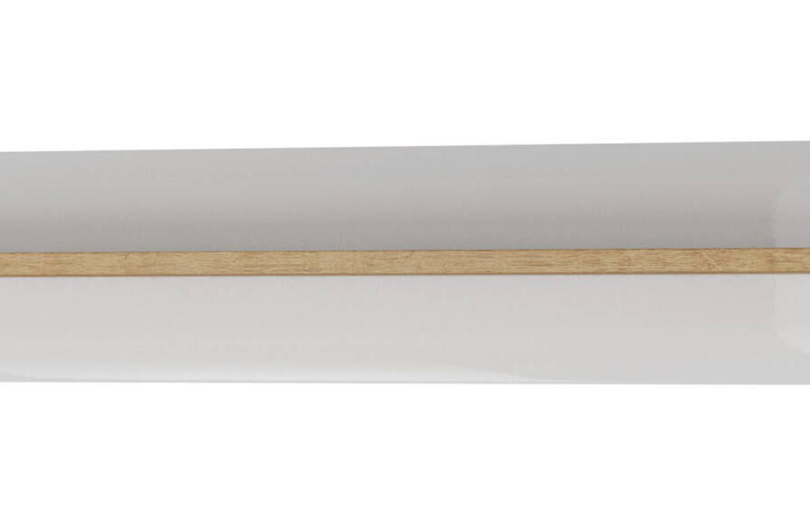 Półka ścienna biała połysk 107x19 cm nowoczesna płyta laminowana