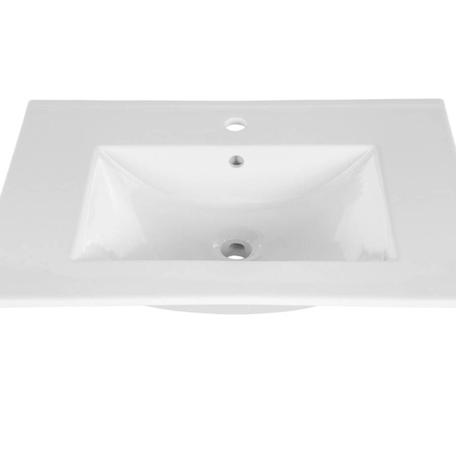 Umywalka nablatowa prostokątna 81x46 cm, biała, ceramika