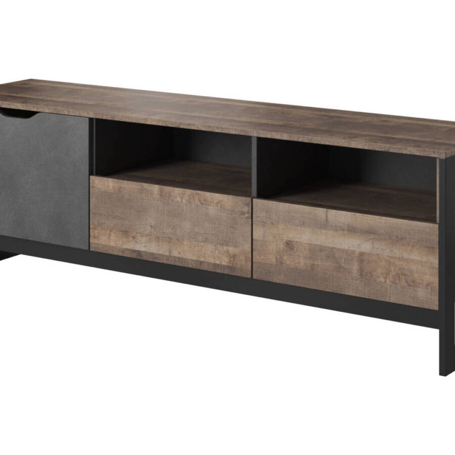 Szafka RTV dąb sand grande/matera 161 cm nowoczesna do salonu