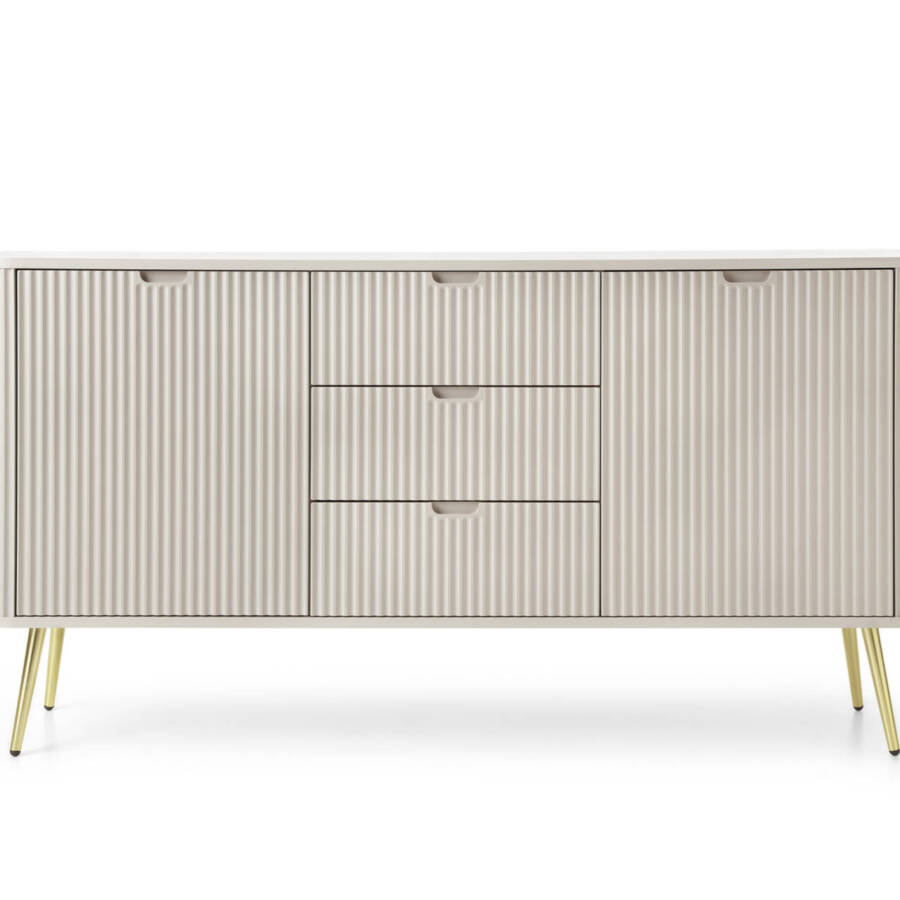 Nowoczesna komoda kaszmir MDF 168 cm - złote nóżki