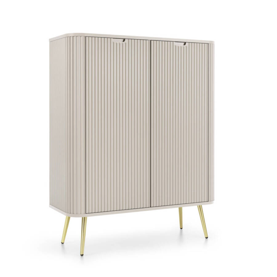 Elegancka Szafka Kaszmir 2D, 129x103 cm, Nóżki Złote, płyta MDF