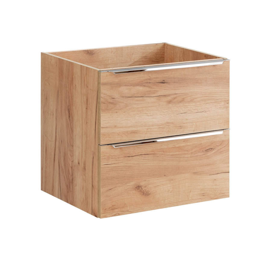 Szafka pod umywalkę 60 cm dąb złoty 2 szuflady łazienkowa