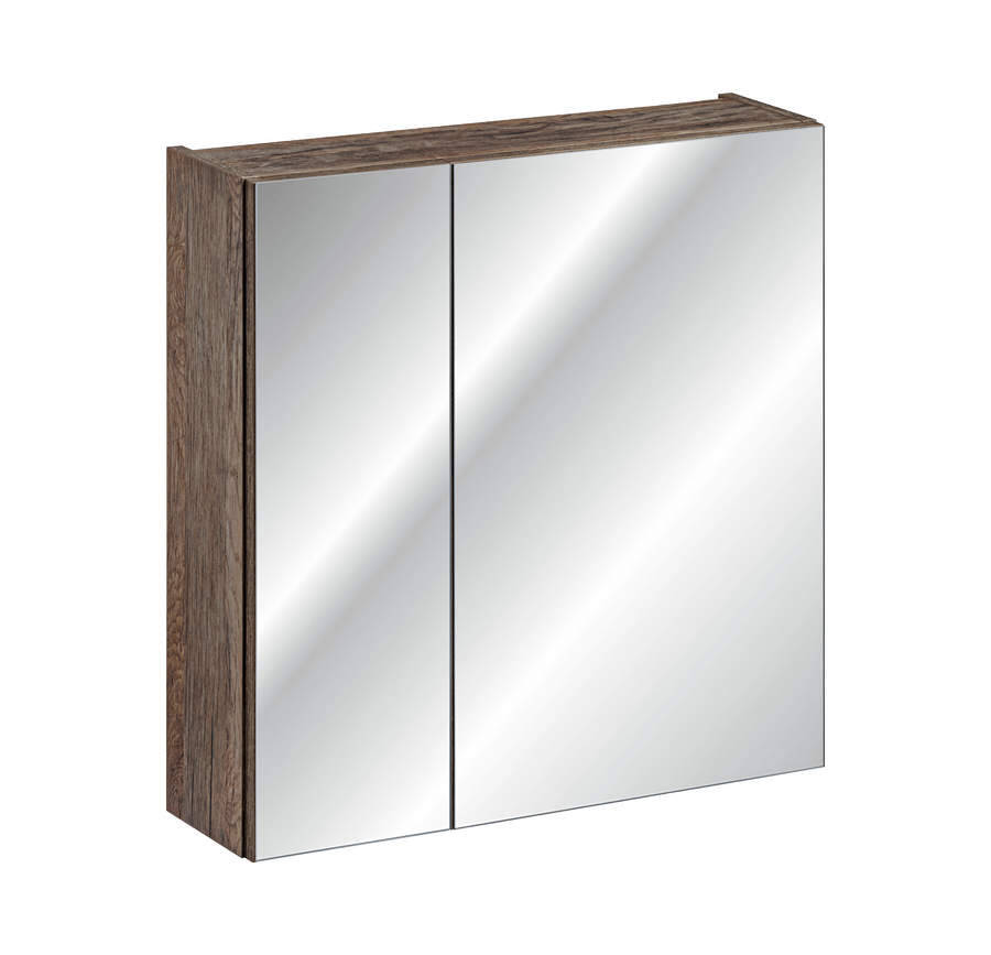 Szafka łazienkowa z lustrem 60 cm dąb vintage