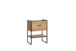 szafka łazienkowa loft 60 cm dąb złoty czarny stelaż