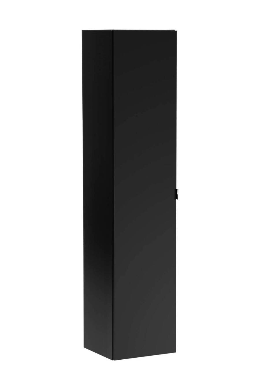 Szafka łazienkowa wysoka czarna matowa 1 drzwi 2 szuflady 1