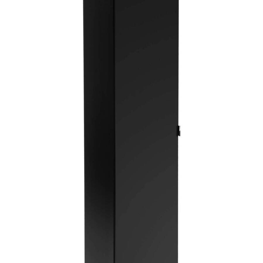 Szafka łazienkowa wysoka czarna matowa 1 drzwi 2 szuflady