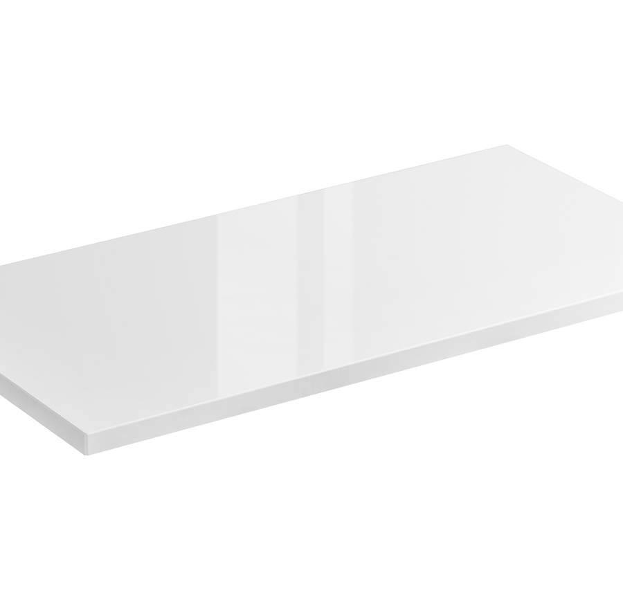 Blat łazienkowy 60 cm biały połysk MDF do szafki pod umywalkę