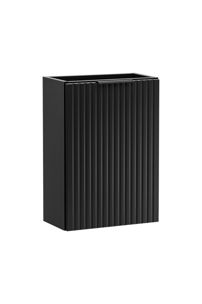 szafka łazienkowa czarna pod umywalkę 40 cm ryflowana
