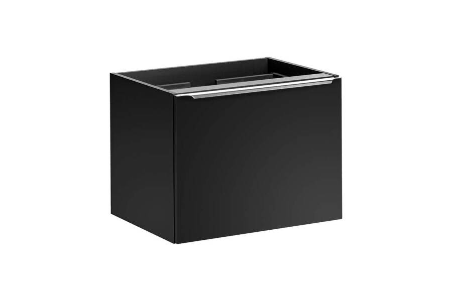 Szafka łazienkowa pod umywalkę czarna matowa 60 cm 2 szuflady 1
