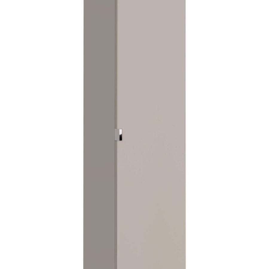 Szafka łazienkowa wysoka szara z 1 drzwiami i 2 szufladami