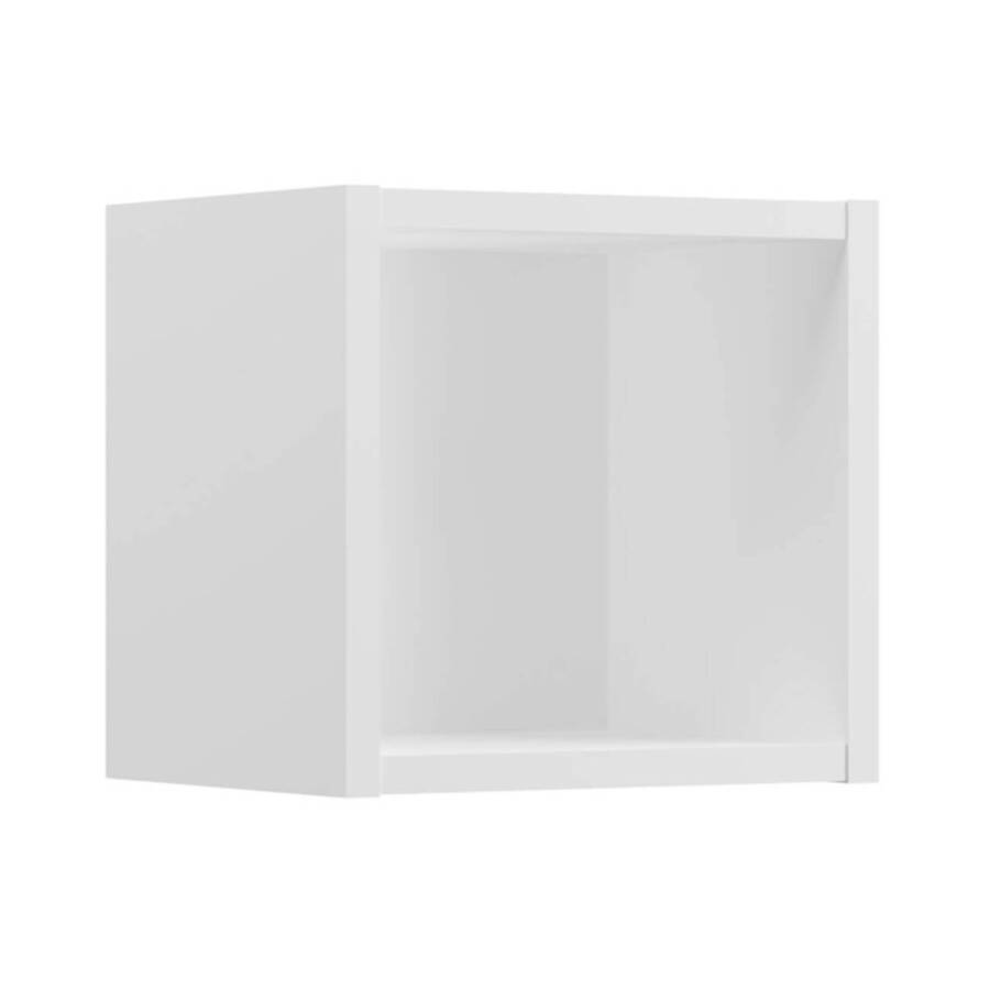 Regał łazienkowy górny Qubik biały mat otwarty
