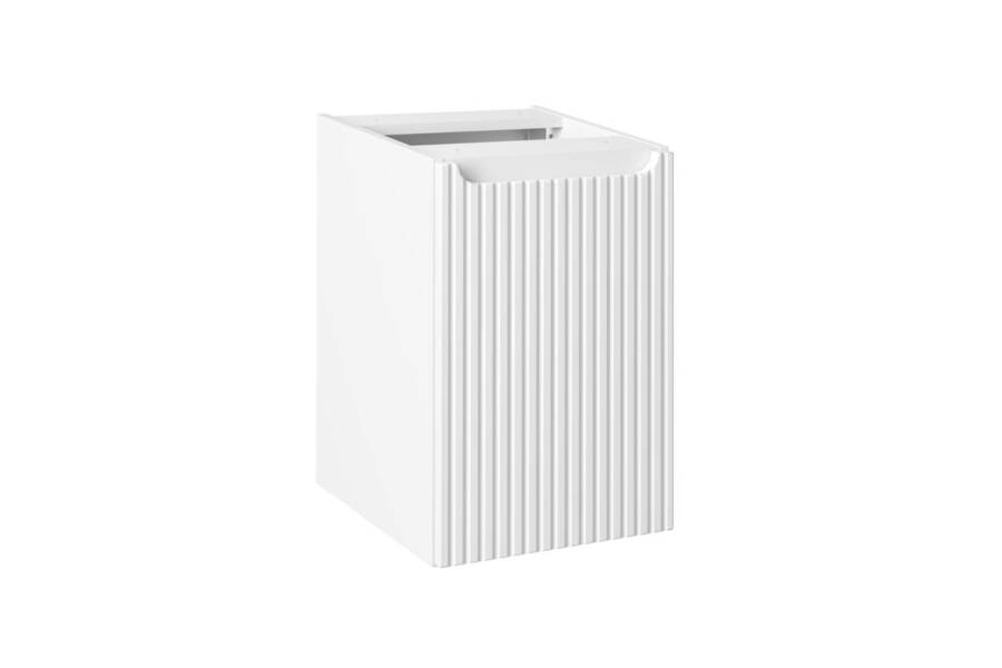 Szafka łazienkowa pod blat 40 cm z koszem na pranie biała mat 1