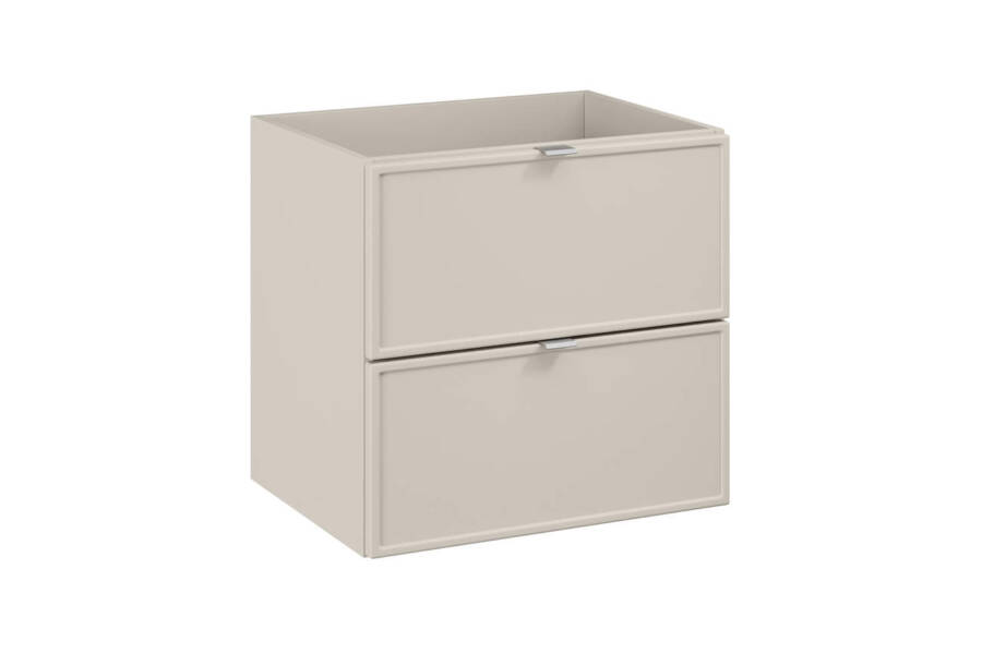 Szafka łazienkowa pod umywalkę 60 cm kaszmir mat 2 szuflady frez 1