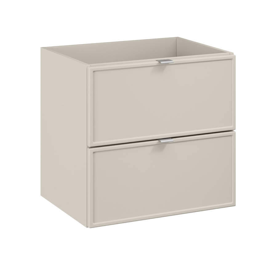 Szafka łazienkowa pod umywalkę 60 cm kaszmir mat 2 szuflady frez