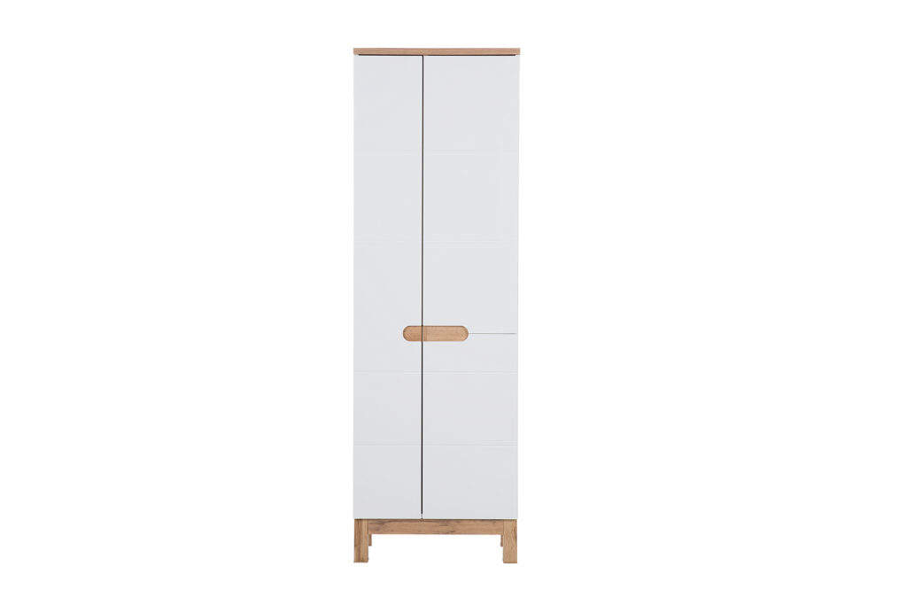 szafka łazienkowa stojąca biała 60 cm wysoka front
