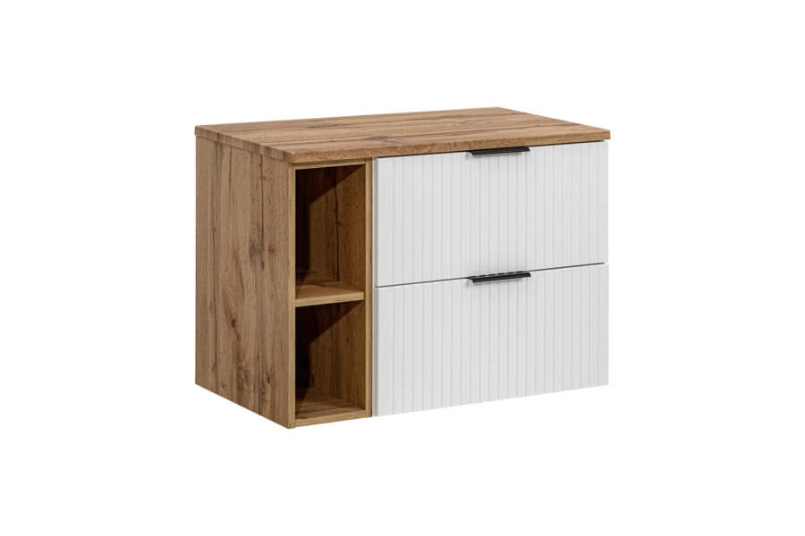 zestaw mebli łazienkowych biały mat ryflowany