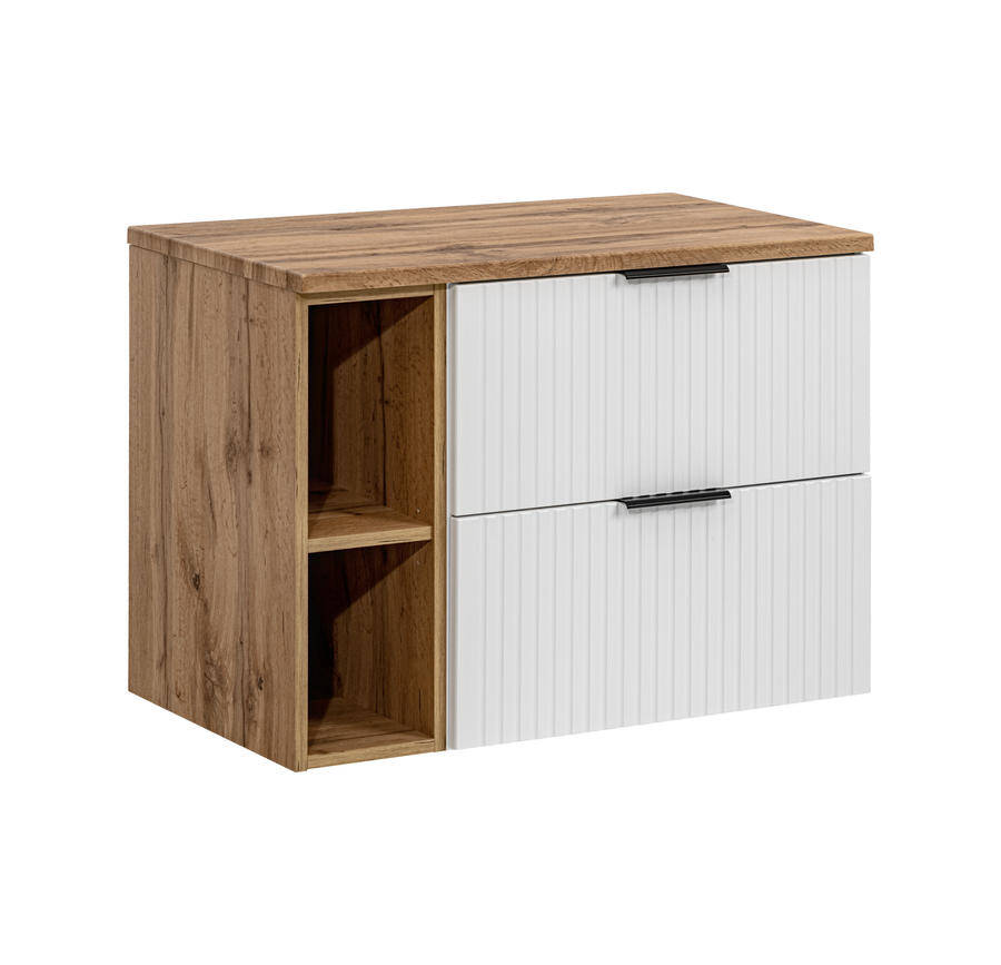 zestaw mebli łazienkowych biały mat ryflowany