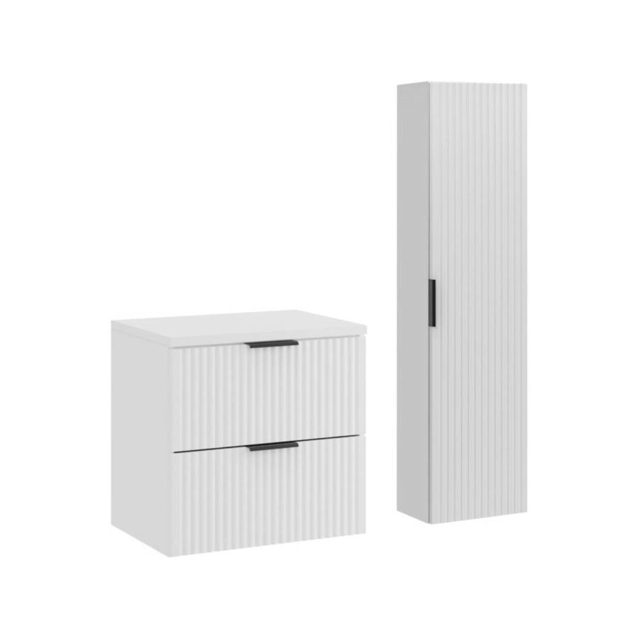 zestaw mebli łazienkowych 60 cm biały mat