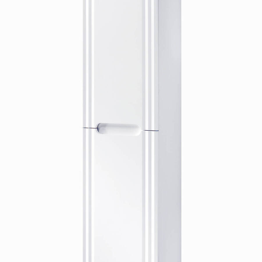 szafka łazienkowa biała wysoka 166 cm z dwoma drzwiami