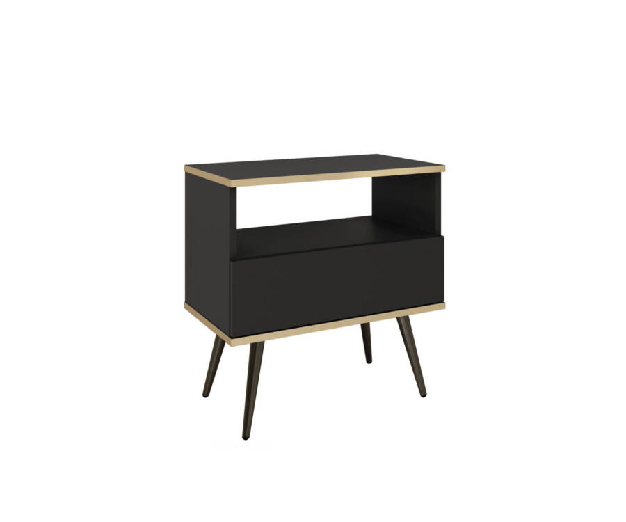628d4d0c110f8340f9bf01faa2b6f285.jpg Nowoczesna szafka nocna 54 cm czarna mat czarne nogi loft minimalistyczna 1