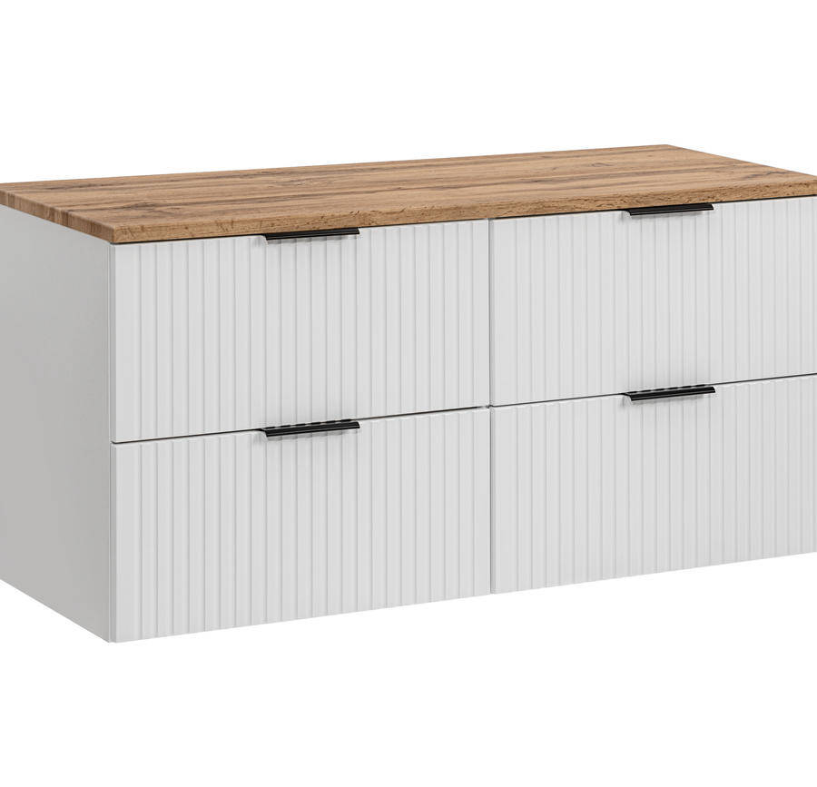 szafka łazienkowa 120 cm z blatem biały mat