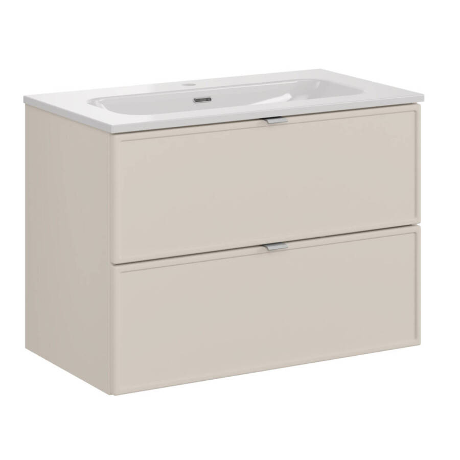 Szafka łazienkowa kaszmirowa 80 cm z umywalką ceramiczną