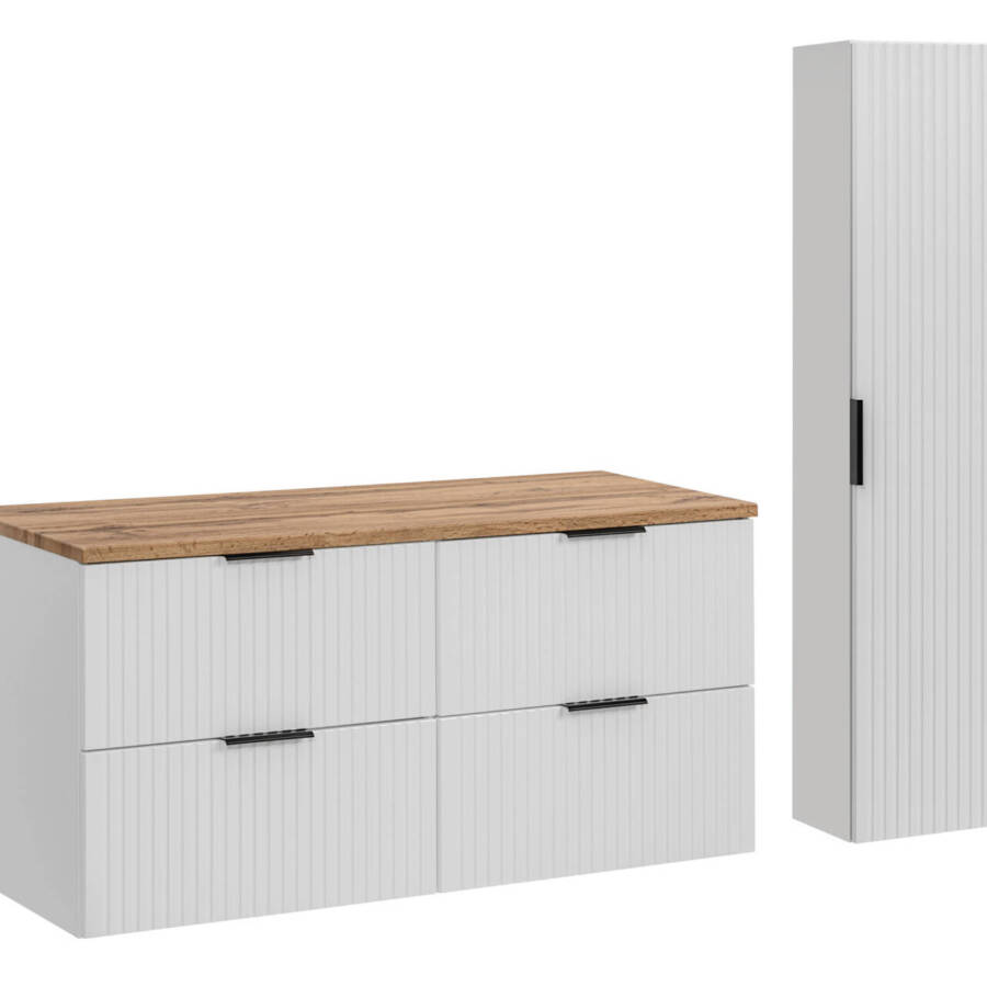 zestaw mebli łazienkowych 120 cm biały mat