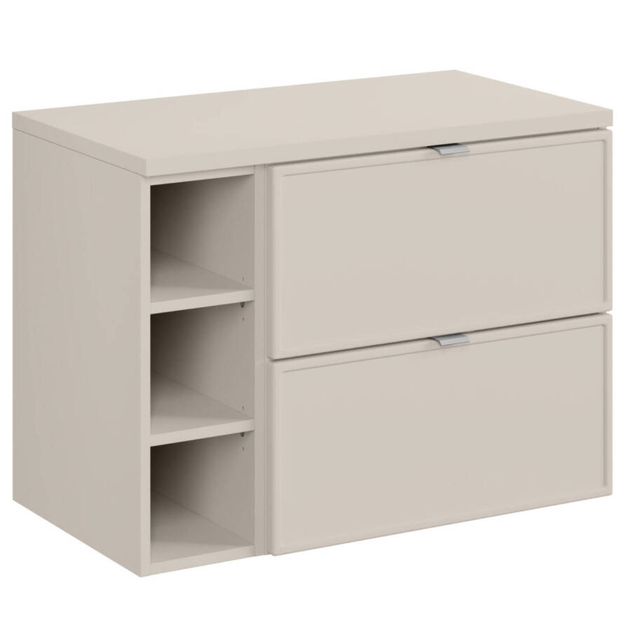 Szafka łazienkowa 80 cm kaszmir z szufladami i półkami pod umywalkę