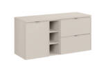 Szafka łazienkowa kaszmirowa mat z szufladami i koszem 120 cm