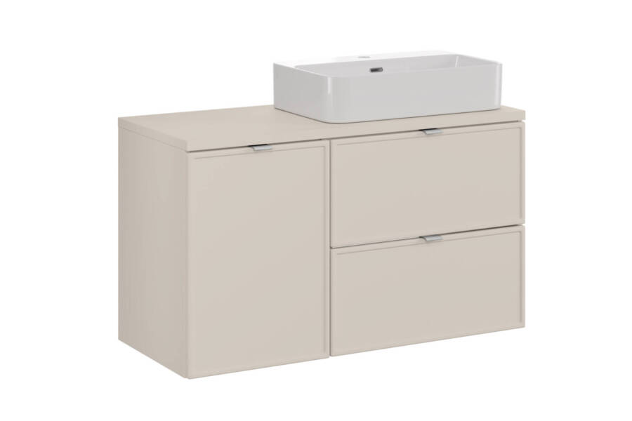 Zestaw meblowy do łazienki 100cm z blatem i umywalką Trust 1