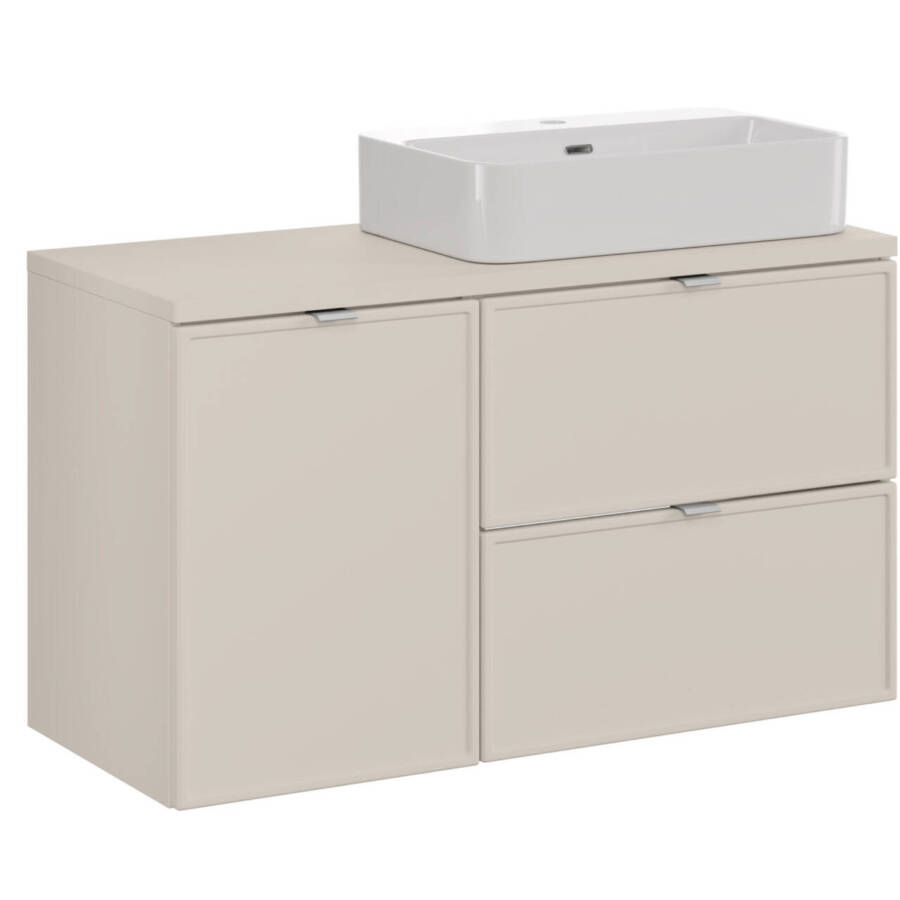 Zestaw meblowy do łazienki 100cm z blatem i umywalką Trust