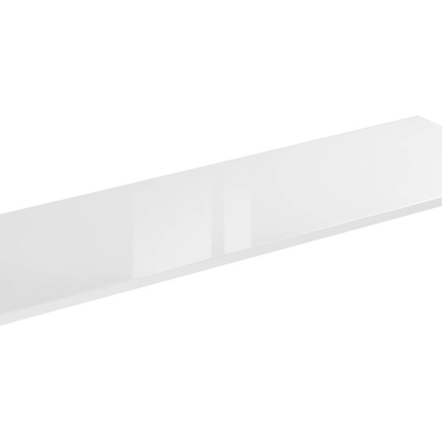 Blat łazienkowy 140 cm biały połysk MDF pod umywalki nablatowe