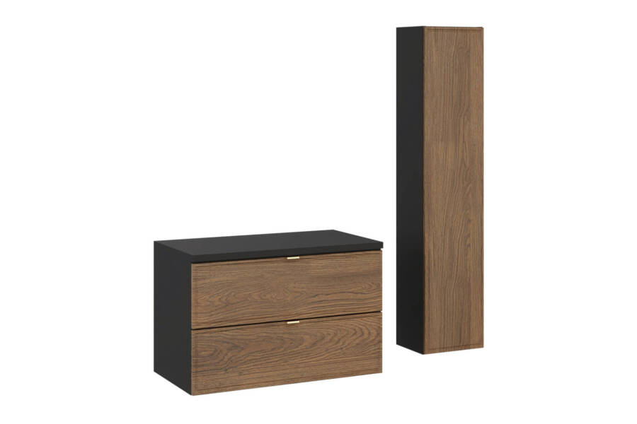 249e7609-f4c6-4d06-9f14-0e28916a7155.jpg Szafka łazienkowa 80 cm z blatem i słupkiem Dąb Casella czarny 1