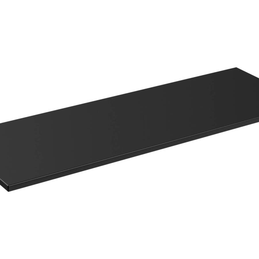 Blat łazienkowy 160 cm czarny mat do umywalek nablatowych