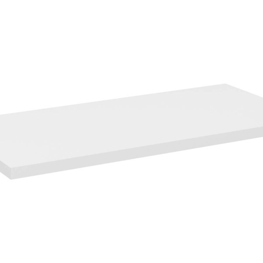 Blat łazienkowy biały 80 cm MDF matowy z powłoką PVC