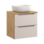 Szafka łazienkowa 60 cm z blatem i umywalką nablatową Smile – kompaktowe rozwiązanie z klasą