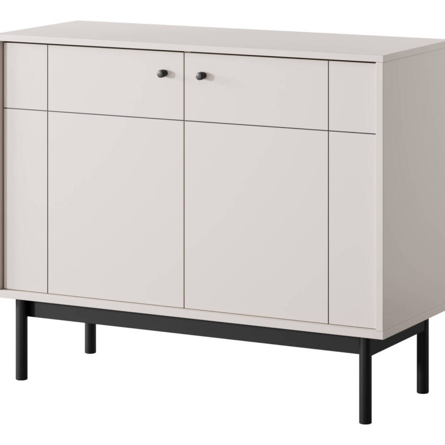 Komoda kaszmir, czarne nóżki, 103x39x83 cm, nowoczesny design