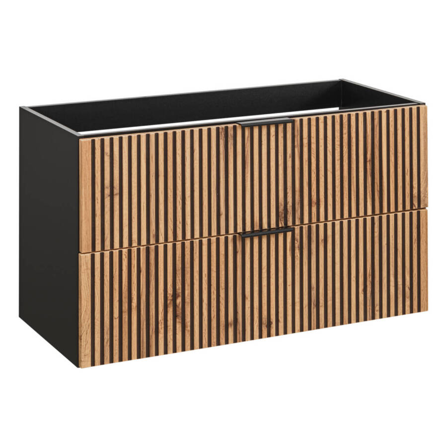 Szafka pod umywalkę 100 cm – dąb wotan / szary skalny