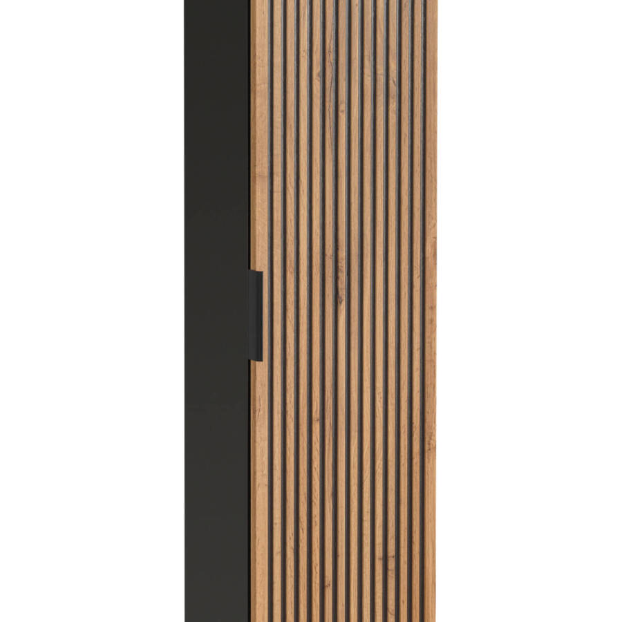 Szafka wysoka 1-drzwiowa – dąb wotan / szary skalny