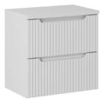 Szafka łazienkowa 60 cm z białym blatem MDF do umywalki nablatowej