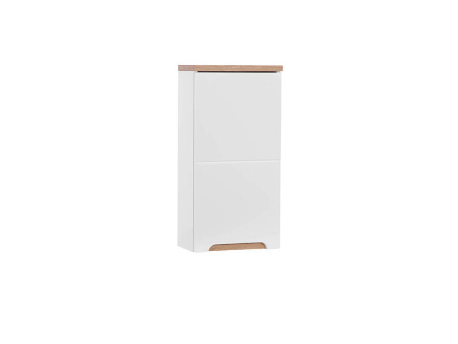 Biała szafka wisząca 35 cm 1 drzwi MDF dąb nowoczesna łazienkowa 1