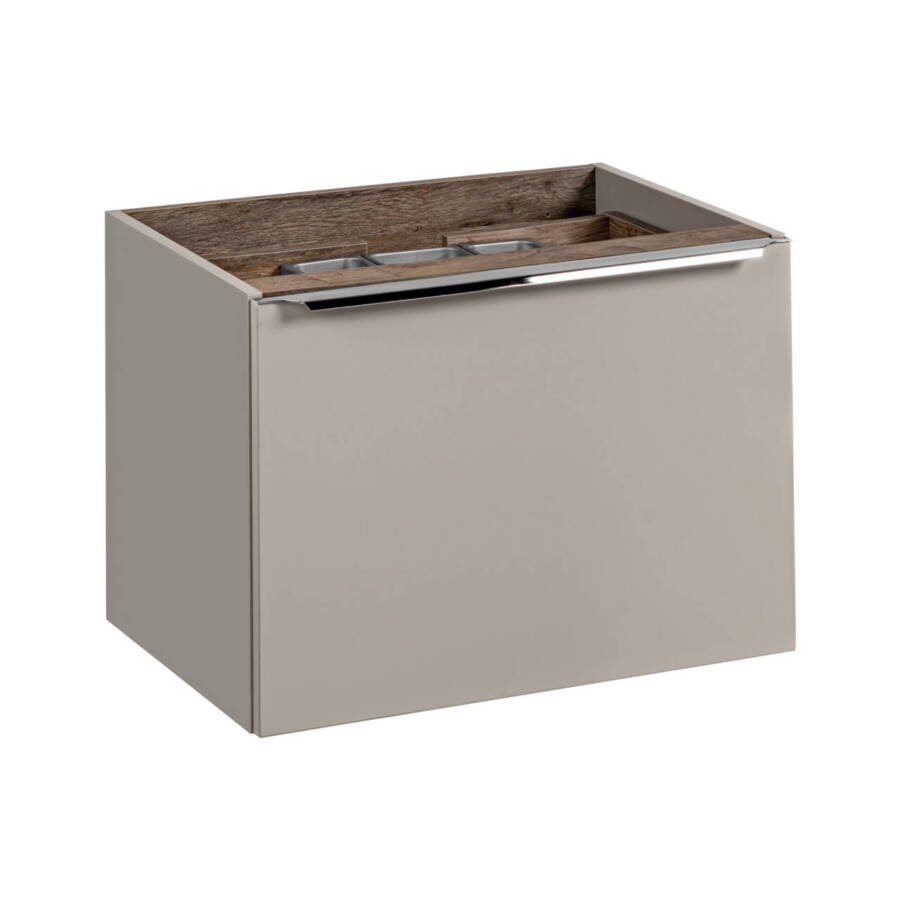 Szafka pod umywalkę 60 cm szary krzemowy 2 szuflady blatowa