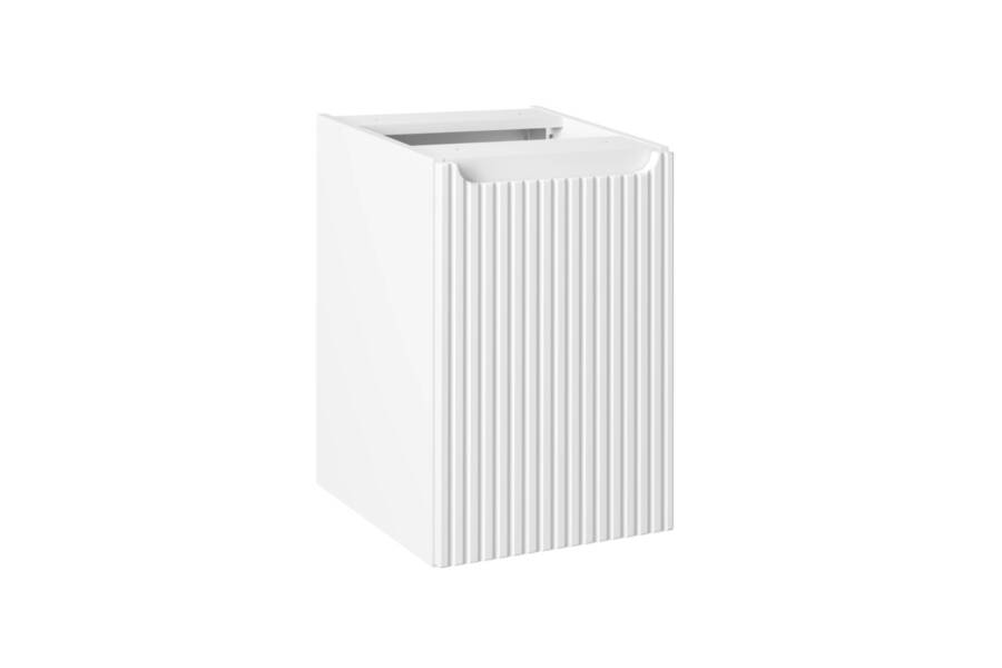 MEBLE ver 14 - 1 - 1 NOVA WHITE BLACK CASHMERE GREEN Szafka łazienkowa pod zabudowę 40 cm biały mat ryflowana 1