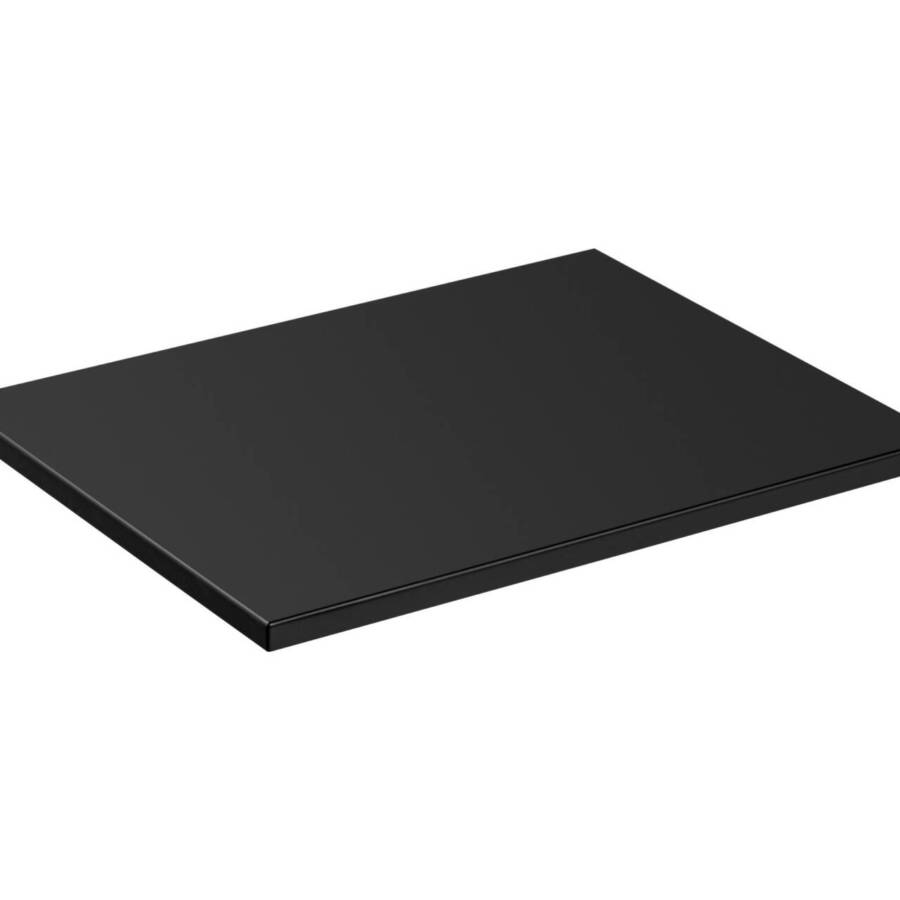 Blat łazienkowy 60 cm czarny mat do umywalki nablatowej