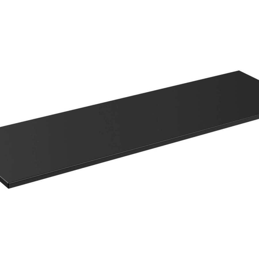 Blat łazienkowy 180 cm czarny mat pod dwie umywalki nablatowe